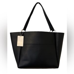Super Stylish Primark black faux leather shopper bag